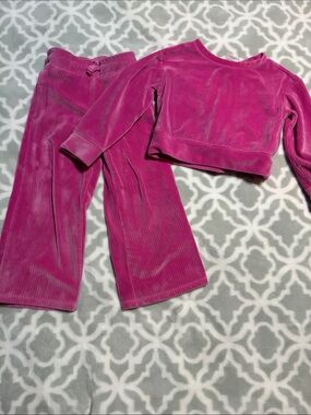 jumping beans Pink Velvet Corduroy Kids Matching Set
